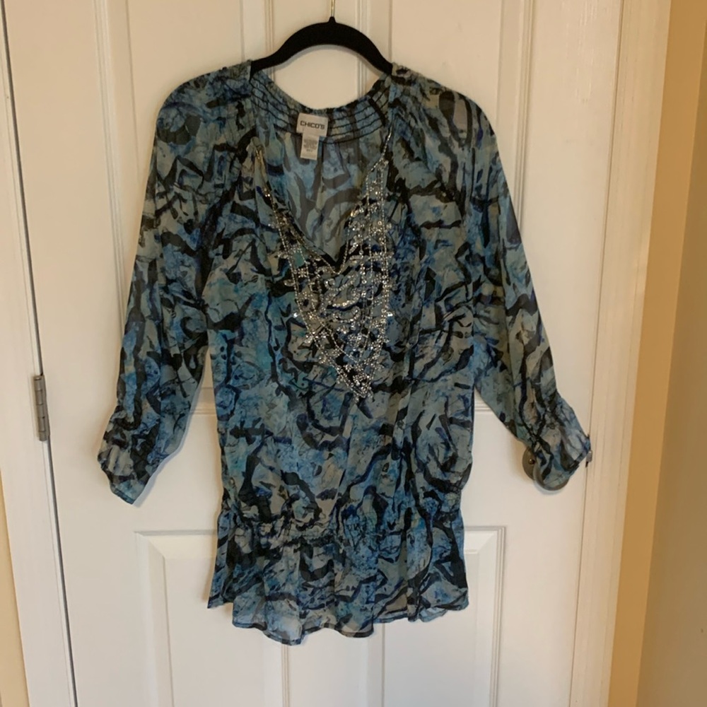 EUC Chico’s sequined top